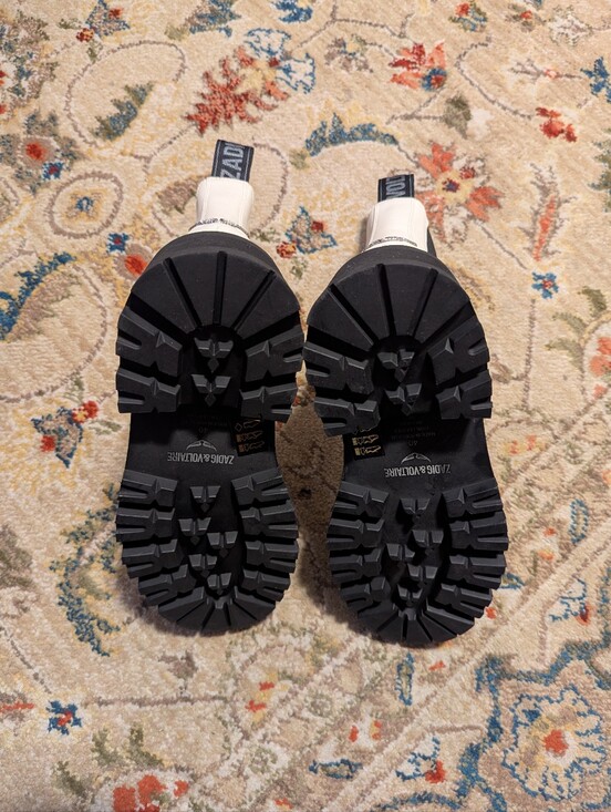 Zadig And Voltaire Ride Stretch White Chelsea Boots